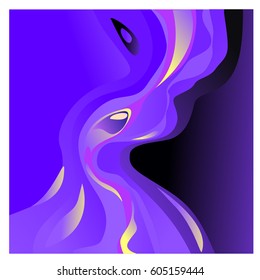 Colorful vibrant Wave Background. Dynamic Effect. Abstract Vector Illustration. Design Template. Modern Pattern.