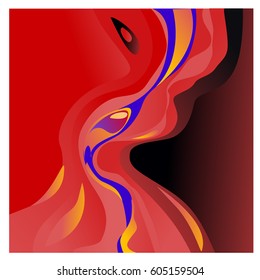 Colorful vibrant Wave Background. Dynamic Effect. Abstract Vector Illustration. Design Template. Modern Pattern.