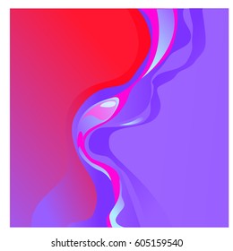 Colorful vibrant Wave Background. Dynamic Effect. Abstract Vector Illustration. Design Template. Modern Pattern.