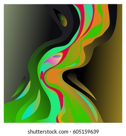 Colorful vibrant Wave Background. Dynamic Effect. Abstract Vector Illustration. Design Template. Modern Pattern.