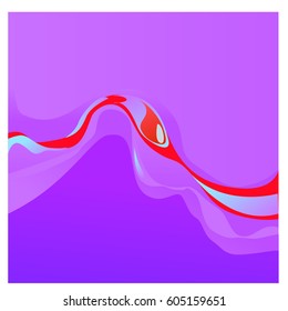Colorful vibrant Wave Background. Dynamic Effect. Abstract Vector Illustration. Design Template. Modern Pattern.