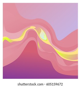 Colorful vibrant Wave Background. Dynamic Effect. Abstract Vector Illustration. Design Template. Modern Pattern.