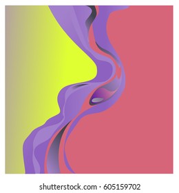 Colorful vibrant Wave Background. Dynamic Effect. Abstract Vector Illustration. Design Template. Modern Pattern.