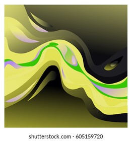 Colorful vibrant Wave Background. Dynamic Effect. Abstract Vector Illustration. Design Template. Modern Pattern.