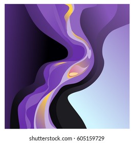 Colorful vibrant Wave Background. Dynamic Effect. Abstract Vector Illustration. Design Template. Modern Pattern.