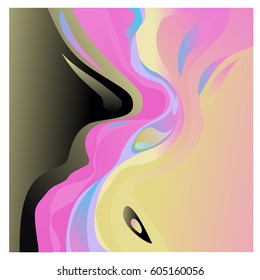Colorful vibrant Wave Background. Dynamic Effect. Abstract Vector Illustration. Design Template. Modern Pattern.