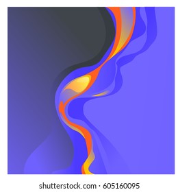 Colorful vibrant Wave Background. Dynamic Effect. Abstract Vector Illustration. Design Template. Modern Pattern.