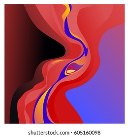 Colorful vibrant Wave Background. Dynamic Effect. Abstract Vector Illustration. Design Template. Modern Pattern.