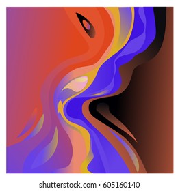 Colorful vibrant Wave Background. Dynamic Effect. Abstract Vector Illustration. Design Template. Modern Pattern.