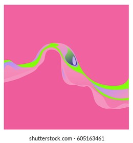 Colorful vibrant Wave Background. Dynamic Effect. Abstract Vector Illustration. Design Template. Modern Pattern.