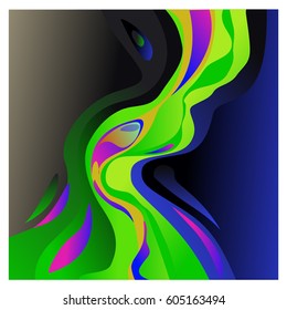 Colorful vibrant Wave Background. Dynamic Effect. Abstract Vector Illustration. Design Template. Modern Pattern.