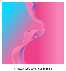 Colorful vibrant Wave Background. Dynamic Effect. Abstract Vector Illustration. Design Template. Modern Pattern.