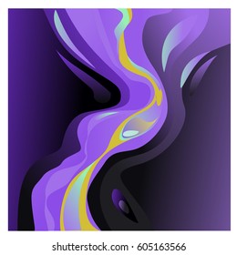Colorful vibrant Wave Background. Dynamic Effect. Abstract Vector Illustration. Design Template. Modern Pattern.