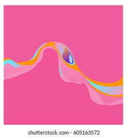 Colorful vibrant Wave Background. Dynamic Effect. Abstract Vector Illustration. Design Template. Modern Pattern.