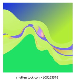 Colorful vibrant Wave Background. Dynamic Effect. Abstract Vector Illustration. Design Template. Modern Pattern.
