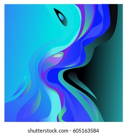 Colorful vibrant Wave Background. Dynamic Effect. Abstract Vector Illustration. Design Template. Modern Pattern.