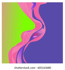 Colorful vibrant Wave Background. Dynamic Effect. Abstract Vector Illustration. Design Template. Modern Pattern.