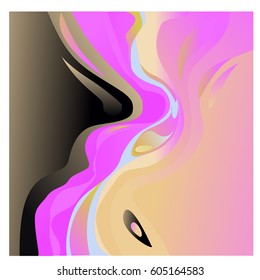 Colorful vibrant Wave Background. Dynamic Effect. Abstract Vector Illustration. Design Template. Modern Pattern.