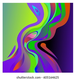Colorful vibrant Wave Background. Dynamic Effect. Abstract Vector Illustration. Design Template. Modern Pattern.