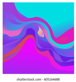 Colorful vibrant Wave Background. Dynamic Effect. Abstract Vector Illustration. Design Template. Modern Pattern.