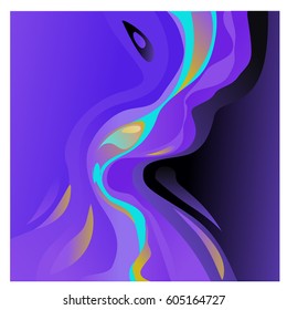 Colorful vibrant Wave Background. Dynamic Effect. Abstract Vector Illustration. Design Template. Modern Pattern.