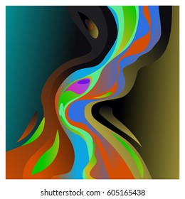 Colorful vibrant Wave Background. Dynamic Effect. Abstract Vector Illustration. Design Template. Modern Pattern.