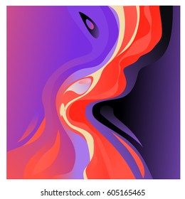 Colorful vibrant Wave Background. Dynamic Effect. Abstract Vector Illustration. Design Template. Modern Pattern.