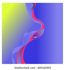 Colorful vibrant Wave Background. Dynamic Effect. Abstract Vector Illustration. Design Template. Modern Pattern.