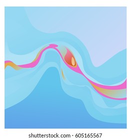 Colorful vibrant Wave Background. Dynamic Effect. Abstract Vector Illustration. Design Template. Modern Pattern.