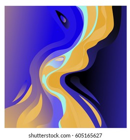Colorful vibrant Wave Background. Dynamic Effect. Abstract Vector Illustration. Design Template. Modern Pattern.