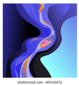 Colorful vibrant Wave Background. Dynamic Effect. Abstract Vector Illustration. Design Template. Modern Pattern.