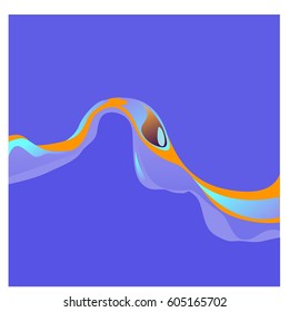Colorful vibrant Wave Background. Dynamic Effect. Abstract Vector Illustration. Design Template. Modern Pattern.