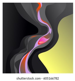 Colorful vibrant Wave Background. Dynamic Effect. Abstract Vector Illustration. Design Template. Modern Pattern.