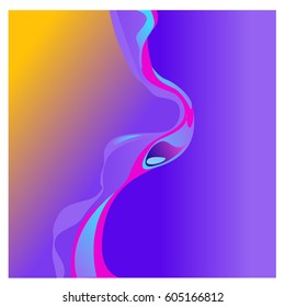 Colorful vibrant Wave Background. Dynamic Effect. Abstract Vector Illustration. Design Template. Modern Pattern.