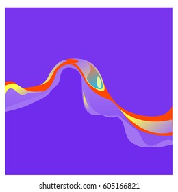 Colorful vibrant Wave Background. Dynamic Effect. Abstract Vector Illustration. Design Template. Modern Pattern.