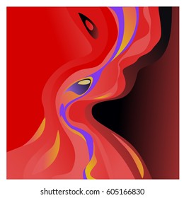 Colorful vibrant Wave Background. Dynamic Effect. Abstract Vector Illustration. Design Template. Modern Pattern.