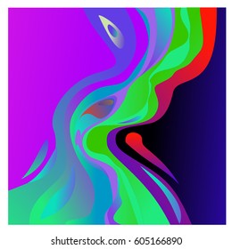 Colorful vibrant Wave Background. Dynamic Effect. Abstract Vector Illustration. Design Template. Modern Pattern.