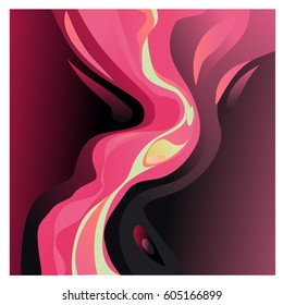 Colorful vibrant Wave Background. Dynamic Effect. Abstract Vector Illustration. Design Template. Modern Pattern.