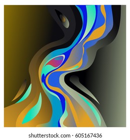 Colorful vibrant Wave Background. Dynamic Effect. Abstract Vector Illustration. Design Template. Modern Pattern.
