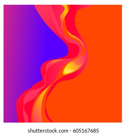 Colorful vibrant Wave Background. Dynamic Effect. Abstract Vector Illustration. Design Template. Modern Pattern.