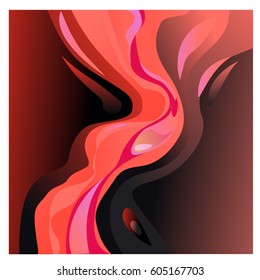 Colorful vibrant Wave Background. Dynamic Effect. Abstract Vector Illustration. Design Template. Modern Pattern.