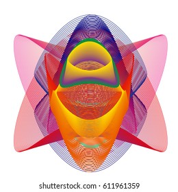 Colorful vibrant Wave Background. Dynamic flux Effect. Abstract Vector Illustration. Design Template. Modern and Techno Style Pattern.