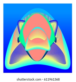 Colorful vibrant Wave Background. Dynamic flux Effect. Abstract Vector Illustration. Design Template. Modern and Techno Style Pattern.