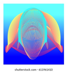Colorful vibrant Wave Background. Dynamic flux Effect. Abstract Vector Illustration. Design Template. Modern and Techno Style Pattern.