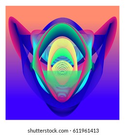 Colorful vibrant Wave Background. Dynamic flux Effect. Abstract Vector Illustration. Design Template. Modern and Techno Style Pattern.