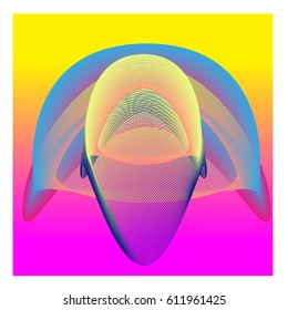 Colorful vibrant Wave Background. Dynamic flux Effect. Abstract Vector Illustration. Design Template. Modern and Techno Style Pattern.