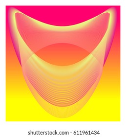 Colorful vibrant Wave Background. Dynamic flux Effect. Abstract Vector Illustration. Design Template. Modern and Techno Style Pattern.