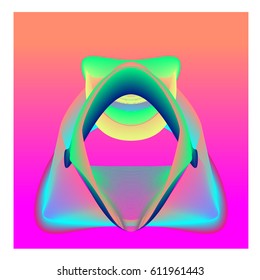 Colorful vibrant Wave Background. Dynamic flux Effect. Abstract Vector Illustration. Design Template. Modern and Techno Style Pattern.