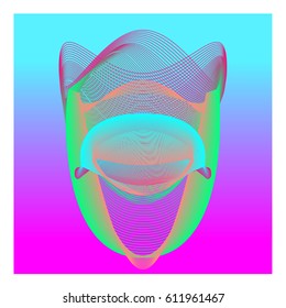 Colorful vibrant Wave Background. Dynamic flux Effect. Abstract Vector Illustration. Design Template. Modern and Techno Style Pattern.