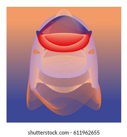 Colorful vibrant Wave Background. Dynamic flux Effect. Abstract Vector Illustration. Design Template. Modern and Techno Style Pattern.